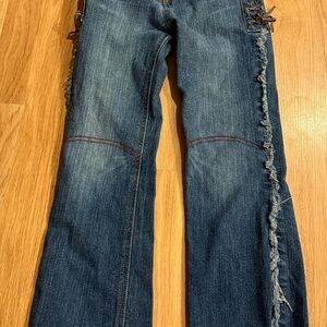 YTK - Vintage - Mary Kate and Ashley Girl’s Embroidered Jeans - Blue - 7 - VGUC